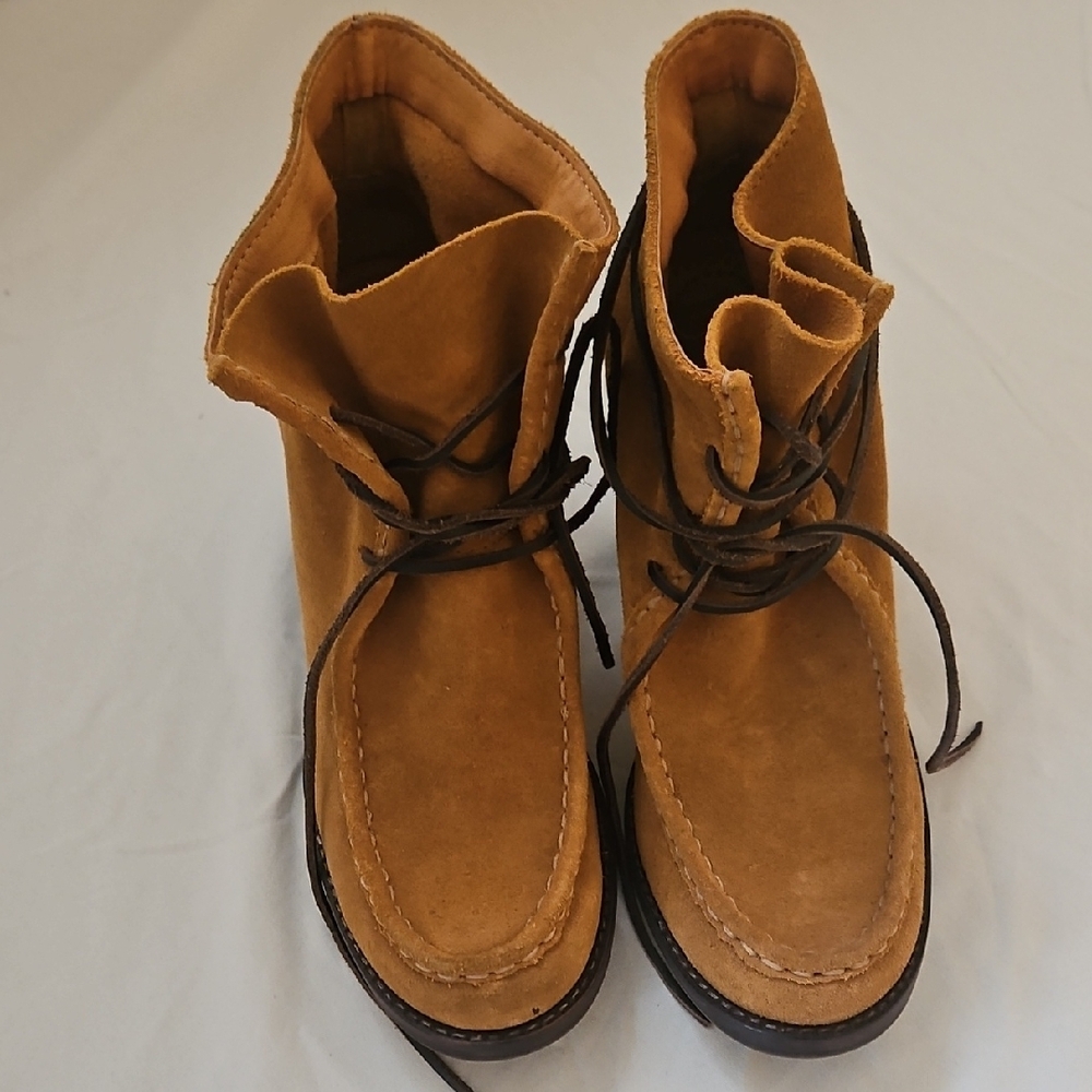 Latigo Tan Moccasin-Style Ankle Boots